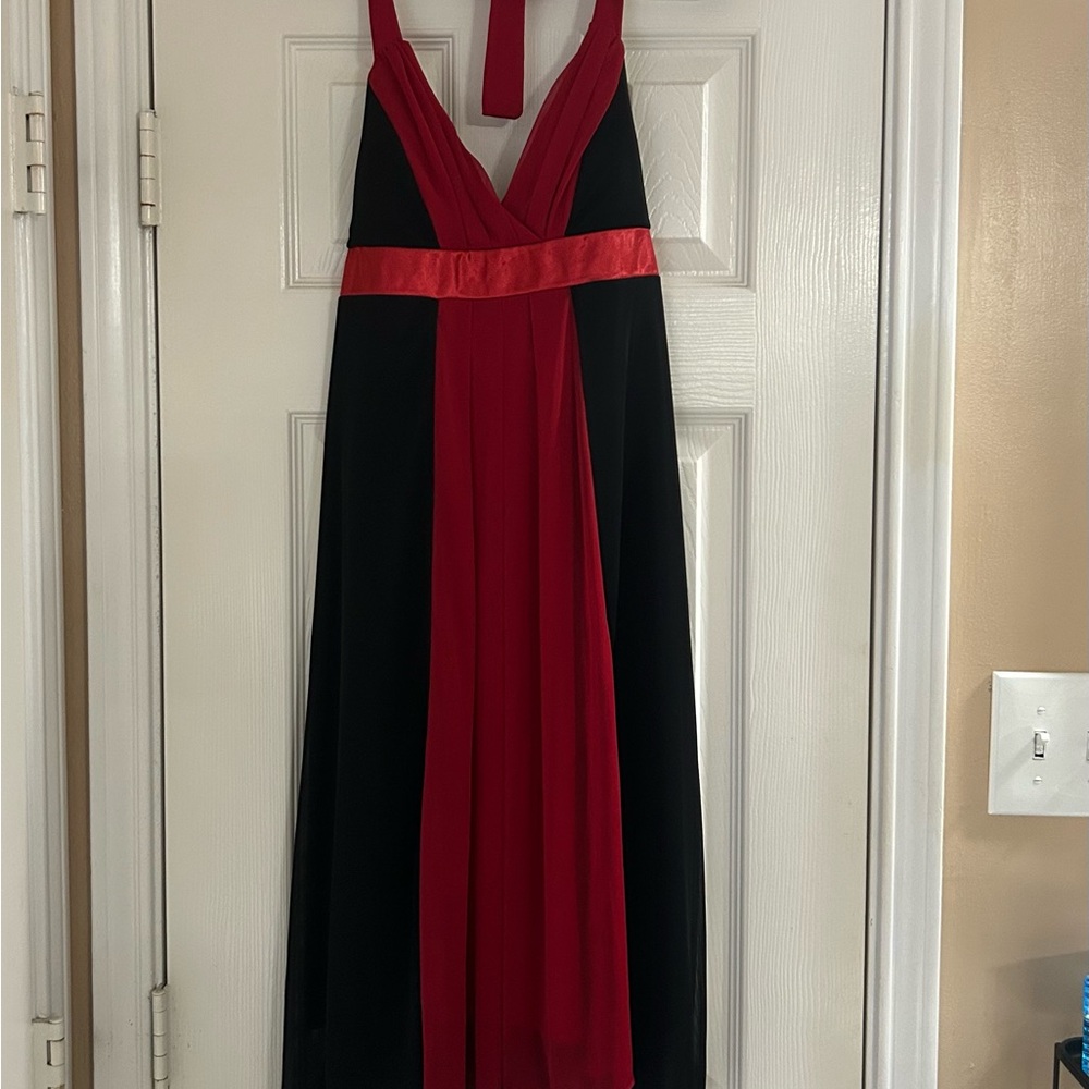 Ruby Rox Black and Red Halter Dress